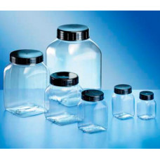 Бутыль Kautex широкогорлая 100 мл, PETG, прямоугольная, прозрачная, без крышки Бутыль Kautex широкогорлая 100 мл, PETG, прямоугольная, прозрачная, без крышки