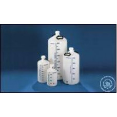 Бутыль Kautex толстостенная, с синей градуировкой, полупрозрачная, 10 л, 50 мм, HDPE, круглая, с ручками и крышкой Бутыль Kautex толстостенная, с синей градуировкой, полупрозрачная, 10 л, 50 мм, HDPE, круглая, с ручками и крышкой