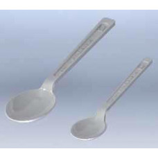 Одноразовые ложки LaboPlast Bio/SteriPlast Bio, зеленый ПЭ, белые
