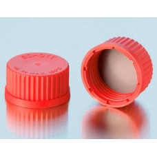 Крышка DURAN Group GL25, винтовая, с прокладкой из PTFE, красная, PBT