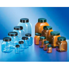 Бутыль Kautex широкогорлая 200 мл, PVC, прямоугольная, коричневая, без крышки Бутыль Kautex широкогорлая 200 мл, PVC, прямоугольная, коричневая, без крышки